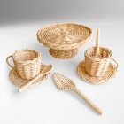 Poppie Toys Rattan Coffee &amp; Cake Playset