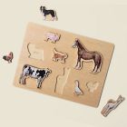 Farm Animals Wooden Puzzle: Wooden Puzzle for Toddlers 1&ndash;3