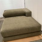 Open Box: Landon Right Arm Chaise - Performance Chenille Crossweave Elm, Textured Antique Bronze