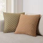 Reversible Block Print Floral Pillow Cover