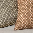 Reversible Block Print Floral Pillow Cover