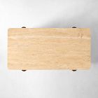 Travertine Solid Wood Coffee Table (48")