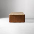 Travertine Solid Wood Coffee Table (48")