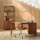 Hughes Desk with File Cabinet (56") &amp; Tall Bookcase (34") Set
