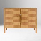 Calitha Two-Tone Oak Wooden Cabinet (40")