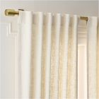 Open Box: Classic Slub Linen Light Filtering Curtain (48"W x 84"L) - White