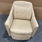 Open Box: Dallas Leather Swivel Chair - Ludlow Leather, Sand