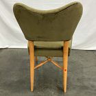 Open Box: Pierce &amp; Ward Curved Back Dining Chair - Deluxe Velvet Juniper, Light Nutmeg