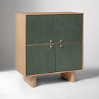 Cacius Leather Front Cabinet (32")