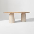 Leona Oval Pedestal Dining Table (86")
