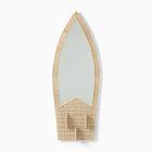 Open Box: Surfboard Rattan Wall Mirror (18"W x 48"H) - Light Natural
