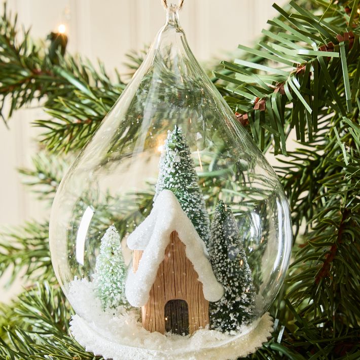 Glass Cloche Ornament, 3.5