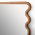 Scallop Edge Wood Rectangular Floor Mirror
