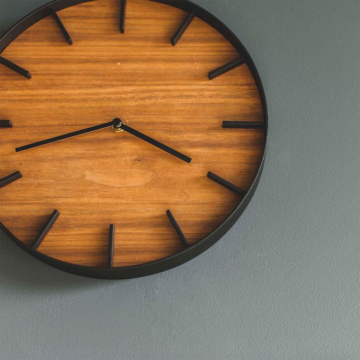 Yamazaki Rin Wall Clock Modern Wood | West Elm