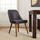 Mid-Century Leather Dining Chair - Wood Legs