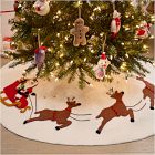 Felt Santa &amp; Sleigh Tree Skirt