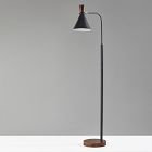 Walnut LED Task Floor Lamp (52")