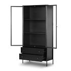 Bronzed Iron Tall Glass Cabinet (40")