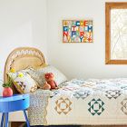 Misha &amp; Puff Patchwork Triangle Cotton Voile Quilt &amp; Shams