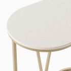 Rivera C-Shaped Side Table - Quartz (26")