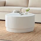 Fluted Ceramic Indoor/Outdoor Coffee Table (32")