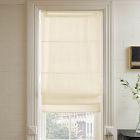 Open Box: Linen Light Filtering Roman Shade (26"W x 64"L) - Alabaster