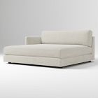 Open Box: Haven Left Arm Double Chaise - Performance Distressed Velvet Frost Gray