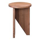 Angled Base Wood Side Table (14")