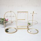 Tabletop Gold Mirrored Jewelry Stands (Set of 3)