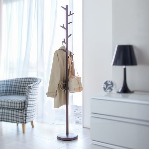 Yamazaki Coat Rack, Adjustable Steel | West Elm