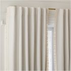 Open Box: Ruffle Linen Blackout Curtain (48"W x 84"L) - Sand Pinstripe