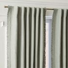Open Box: Ruffle Linen Blackout Curtain (48"W x 96"L) - Celadon