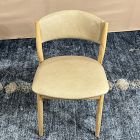 Open Box: Marcus Samuelsson Leather Dining Chair - Ludlow Leather Sand, Blonde