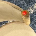 Open Box: Marcus Samuelsson Leather Dining Chair - Ludlow Leather Sand, Blonde