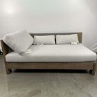 Open Box: Porto Outdoor Left Arm Sofa - Driftwood, Frost Gray