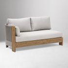 Open Box: Porto Outdoor Left Arm Sofa - Driftwood, Frost Gray