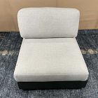 Open Box: Telluride Aluminum Outdoor Armless Single with Cushions - Crosshatch Weave Frost Gray, Dark Bronze