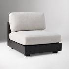Open Box: Telluride Aluminum Outdoor Armless Single with Cushions - Crosshatch Weave Frost Gray, Dark Bronze
