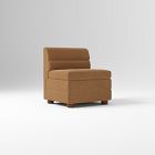 Open Box: Tilda Storage Armless Single Banquette - Performance Chenille Crossweave Ochre, Cool Walnut
