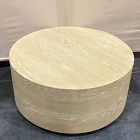 Open Box: Volume Drum Coffee Table (36") - Washed Oak