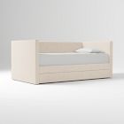Open Box: Carter Square Daybed and Trundle, Twin (45.5") - Performance+ Basket Slub Sand