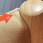 Open Box: Marcus Samuelsson Leather Dining Chair - Ludlow Leather Sesame, Blonde