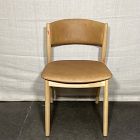 Open Box: Marcus Samuelsson Leather Dining Chair - Ludlow Leather Sesame, Blonde