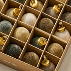 Small Flocked Ball Ornaments (Set of 25) - Pine