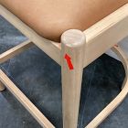 Open Box: Ezra Counter Stool (26") - Ludlow Leather Sesame, Blonde