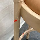 Open Box: Ezra Counter Stool (26") - Ludlow Leather Sesame, Blonde