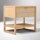 Open Box: Kody Wood &amp; Paper Cord Nightstand (24") - Beachy Oak
