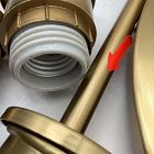 Open Box: Sculptural 3-Light Chandelier Canopy Base Only - Brushed Brass