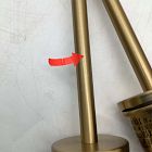 Open Box: Sculptural 3-Light Chandelier Canopy Base Only - Brushed Brass