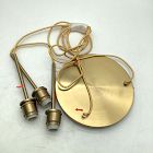 Open Box: Sculptural 3-Light Chandelier Canopy Base Only - Brushed Brass